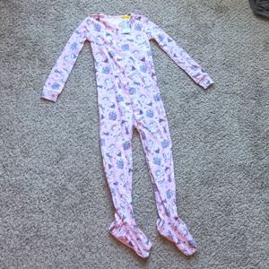 The Childrens Place Princess Castle Rainbow Unicorn Footie Pajamas